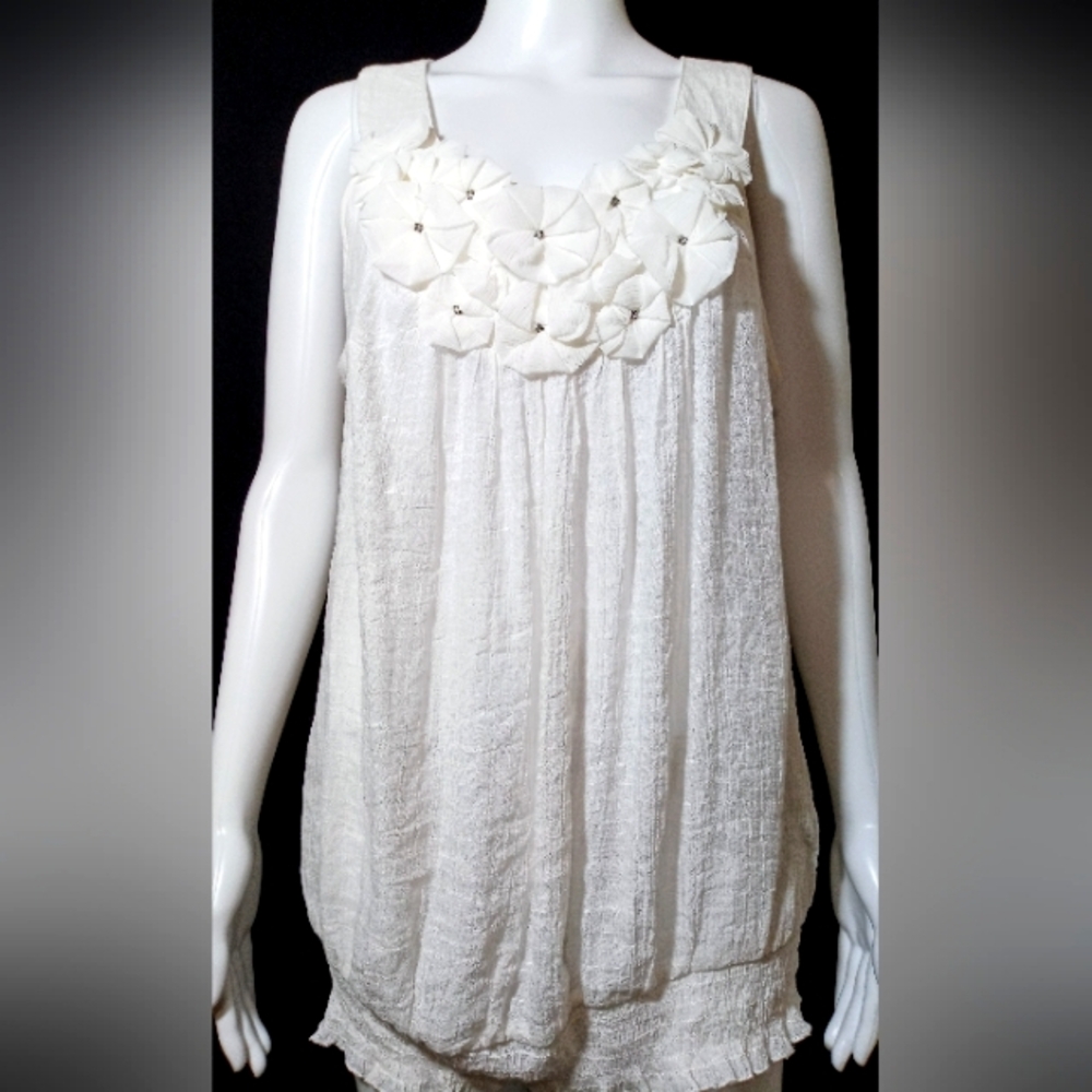 Perch by Blu Pepper Crinkled Tank Top